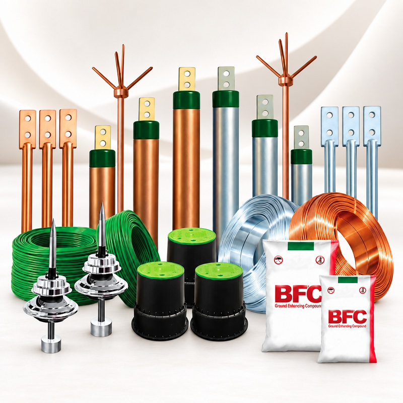 Earthing and lightning protection assortment